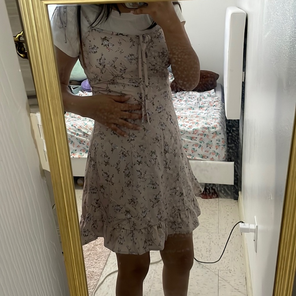 floral tie dress